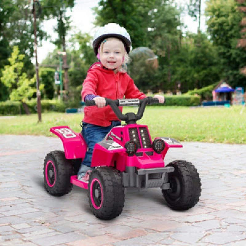 Image of AIYAPLAY 6V Electric Quad Bike for Kids w/ Forward Backward - Pink 370-337V70PK