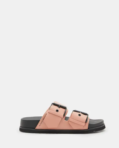 Image of AllSaints Sian Leather Buckle Sandals