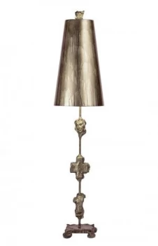 Image of 1 Light Table Lamp Aged Silver, E27