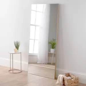 Image of Simple Full length Frameless mirror Gold 170x80cm