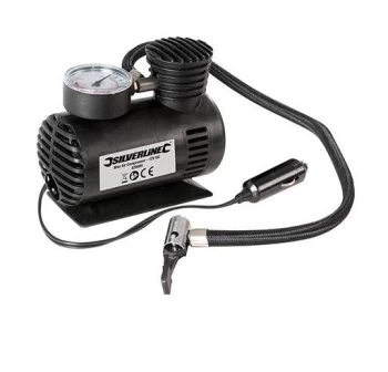 Image of Silverline - Mini Air Compressor - 12V DC
