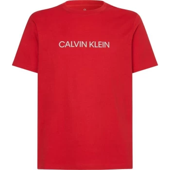 Image of Calvin Klein Performance Essential Logo T Shirt - Barbados Cherry