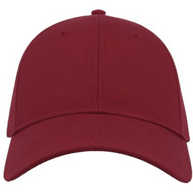 Image of Atlantis Atlantis Curved Twill Baseball Cap in Burgundy Burgundy One Size Unisex 5063107614674
