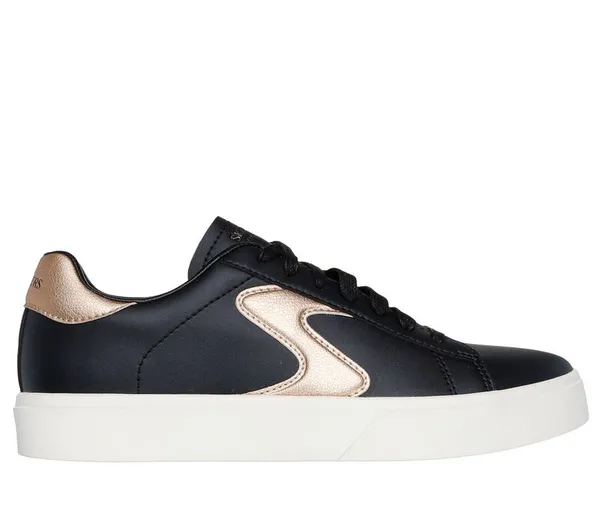 Image of Skechers Womens Eden LX - Beaming Glory Trainers UK Size 8 (EU 41) White Black SKE2344-WBK-8