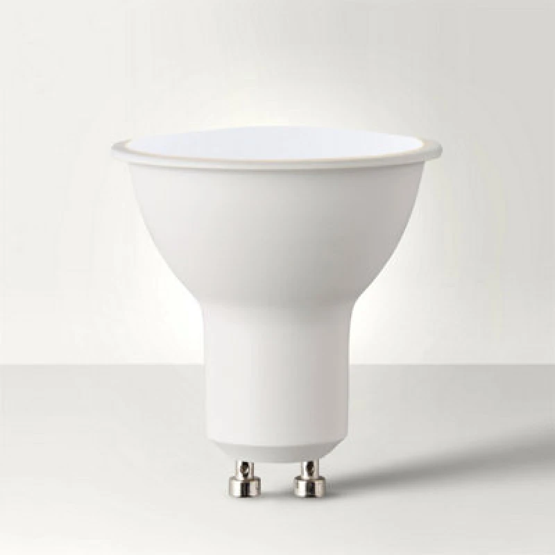 Image of ValueLights 4 Pack GU10 White Thermal Plastic Spotlight LED 5W Warm White 3000K 400lm Light Bulb White