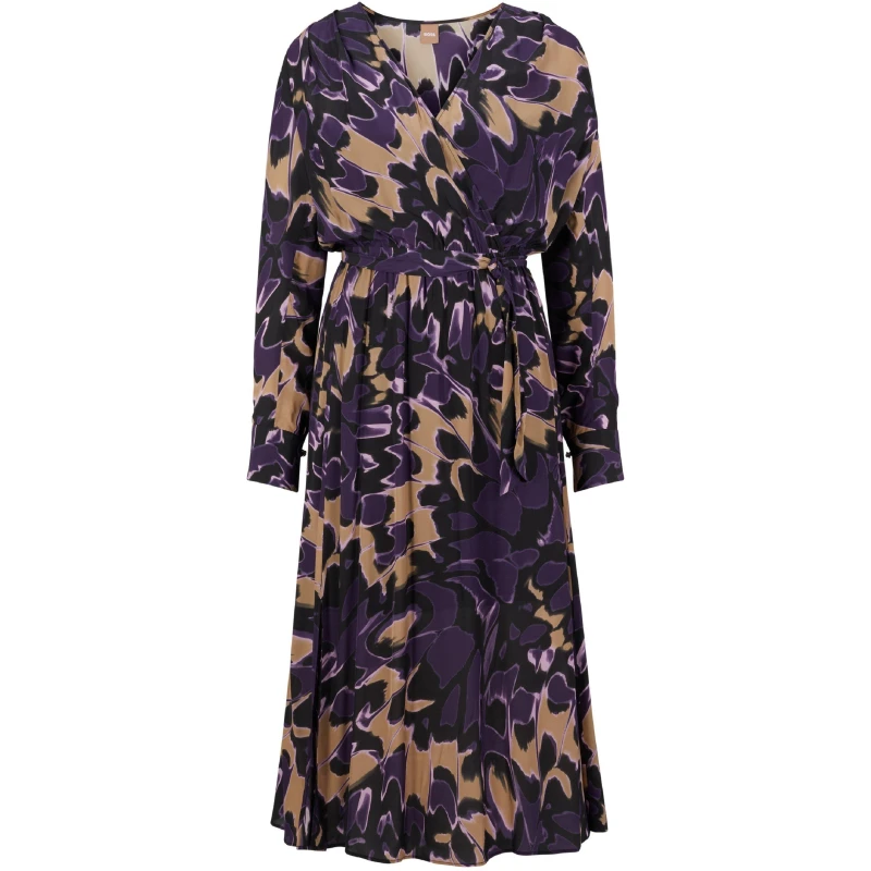 Image of Boss Womens Demaia Wrap Dress Open Misc female 8 (S)