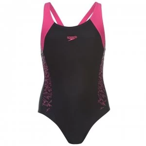 Image of Speedo Boom Swimsuit Junior Girls - Black/Pink