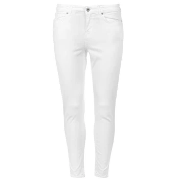 Image of Jack Wills Fernham Mid Rise Cropped Skinny Jeans - White