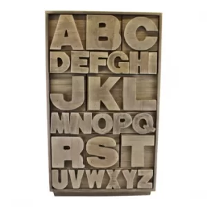 Image of Grey Wooden Alphabet Storage Unit