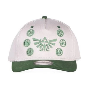 Image of Nintendo - Royal Crest With Symbols Adjustable Cap - White/Green