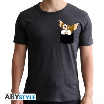 Image of Gremlins - Pocket Gizmo Mens XS SS T-Shirt - Grey
