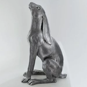 Image of Moonbeam Hare Silver Sculpture (XL) H41cm