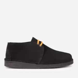 Image of Clarks Originals Mens Desert Trek Suede Shoes - Black - UK 9