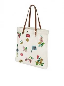 Image of Cath Kidston Twilight Sprig Embroidered Perfect Shopper - Cream