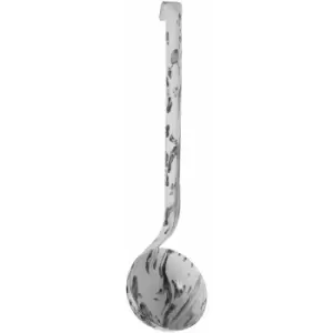 Image of Carbon Steel With Marble Effect Ladle Pasta Spoon Server Stainless Steel Durable Ladle For Everyday Use Ladle 9 x 7 x 31 - Premier Housewares