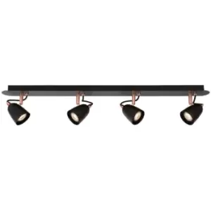 Image of Lucide RIDE-LED - Ceiling Spotlight Bar - LED Dim. - GU10 - 4x5W 3000K - Copper