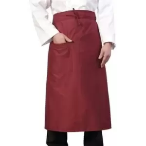 Image of BonChef 36" Chef/Bar Apron (One Size) (Burgundy) - Burgundy