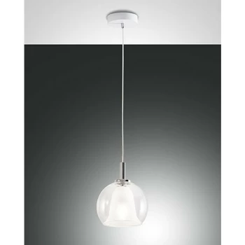 Image of Fabas Luce Lighting - Fabas Luce Bretagna Dome Pendant Ceiling Lights Transparent Glass, E27