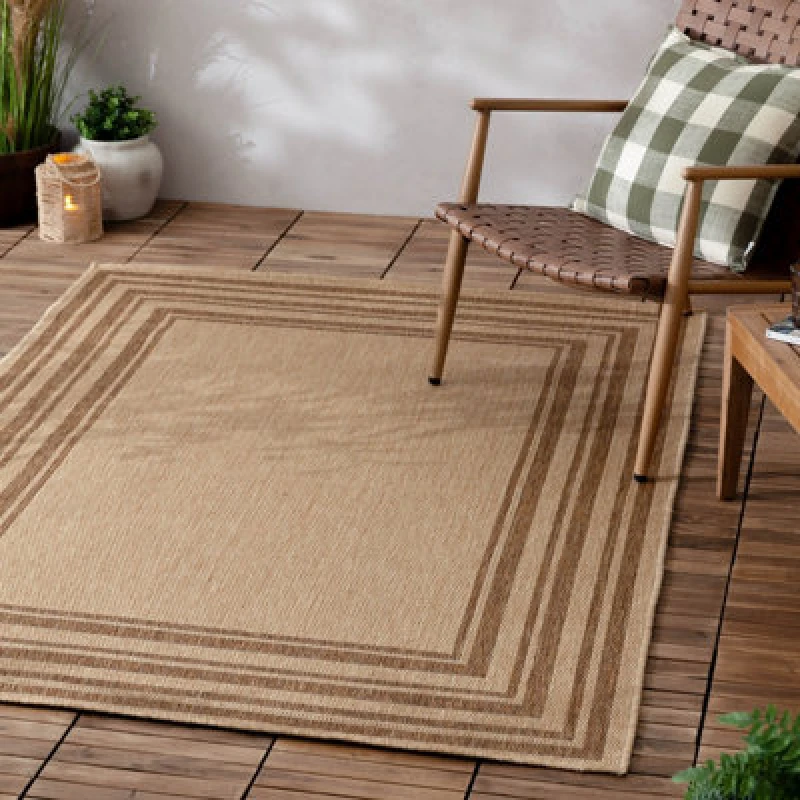 Image of Yard Camber Jute Effect Indoor Outdoor 120cm x 170cm Rug Natural