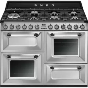 Image of Smeg Victoria TR4110X-1 110cm Dual Fuel Range Cooker - Stainless Steel - A/A Rated