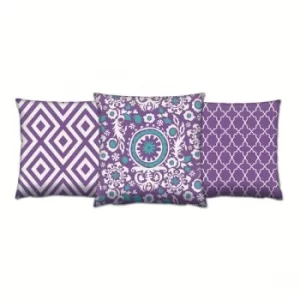 Image of AC-4700-4247-4223 Multicolor Cushion Set (3 Pieces)
