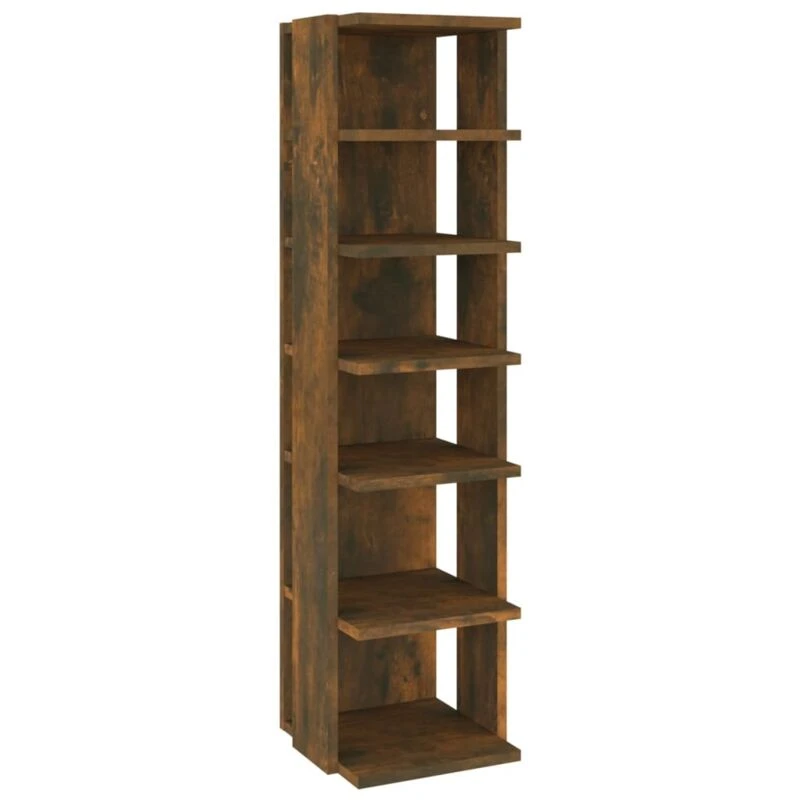 Image of VIDAXL Shoe Rack Smoked Oak 27.5x27x102cm Engineered Wood Vidaxl 8720286956496