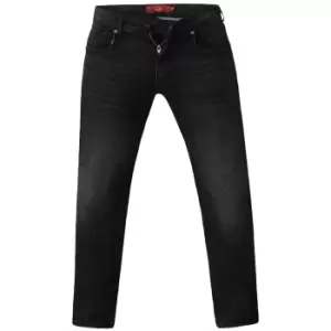 Image of Duke Mens Benson King Size Tapered Fit Stretch Jeans (42L) (Grey Stonewash)