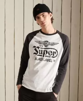 Image of Superdry Black Out Raglan Long Sleeve Top