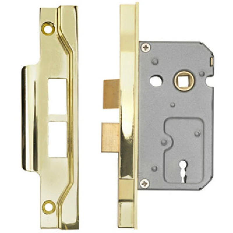Image of Loops 64mm 2 Lever Contract Rebated Sashlock Square Forend Electro Brassed Metallics unisex