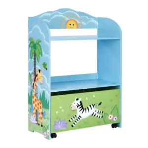 Image of Fantasy Fields - Sunny Safari Toy Organizer With Rolling Storage Box