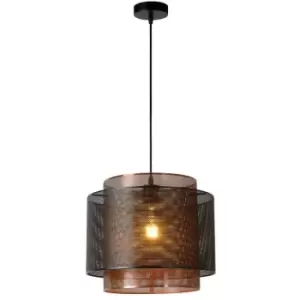 Image of Lucide ORRIN - Pendant Light - Ø34cm - 1xE27 - Black
