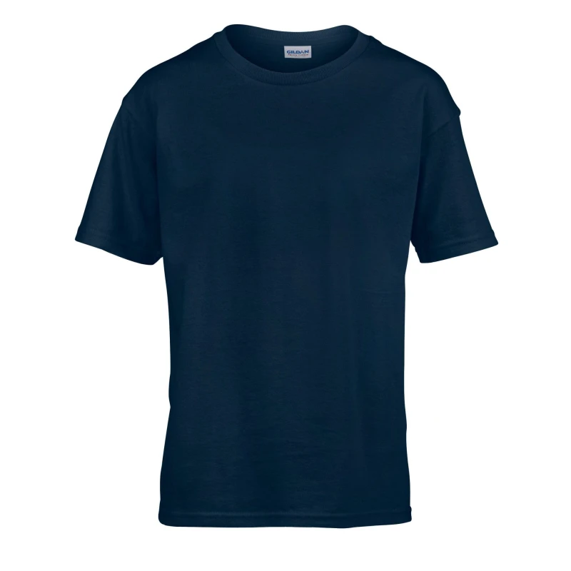 Image of Gildan Childens SoftStyle Ringspun T-Shirt in Navy Size: 12-13 Years Navy Unisex 12-13 Years
