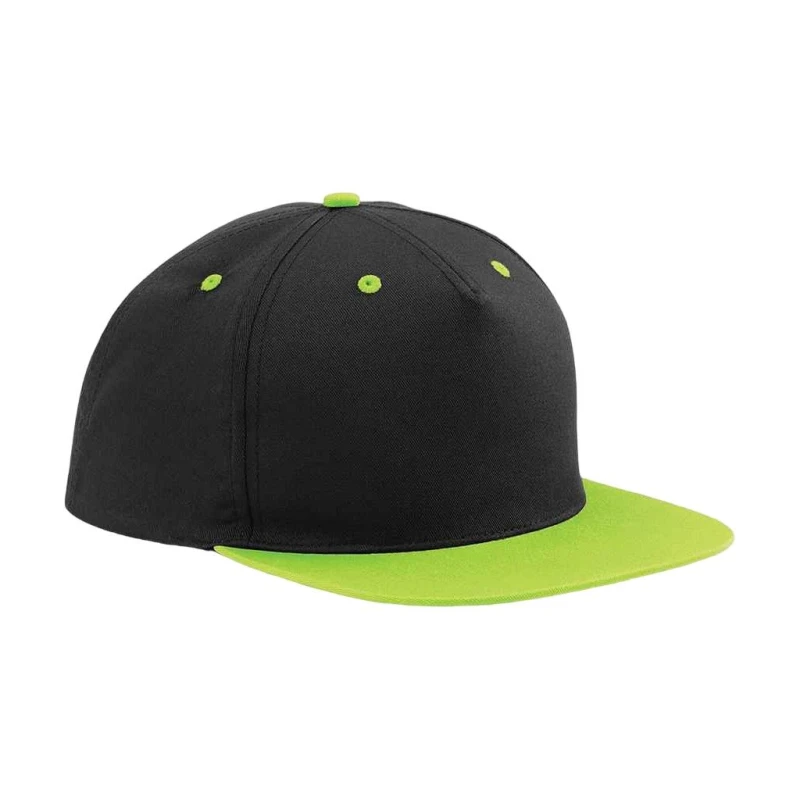 Image of Beechfield Womens Contrast 5 Panel Snapback Cap in Lime Lime Female One Size
