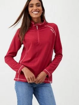Image of Regatta Montes 1/4 Zip Top - Dark Cerise