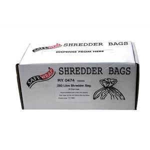 Image of Robinson Young Safewrap Shredder Bags 250 Litre Pack of 50