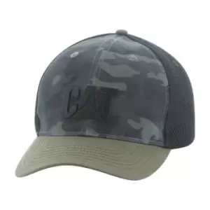 Image of Caterpiller Adults Unisex Active Mesh Stretch Cap (S) (Night Camo)