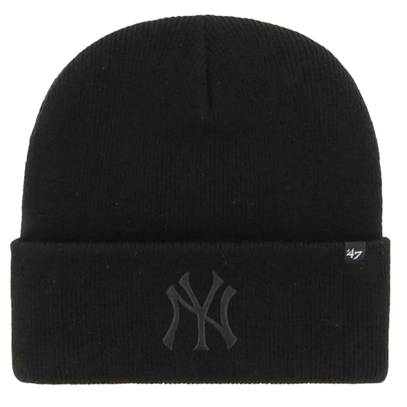 Image of New York Yankees Mens Haymaker MLB 47 Knitted Cuff Beanie in Black Male One Size
