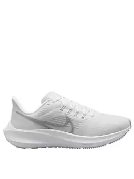 Image of Nike Air Zoom Pegasus 39 - White/Silver, White/Silver, Size 5, Women