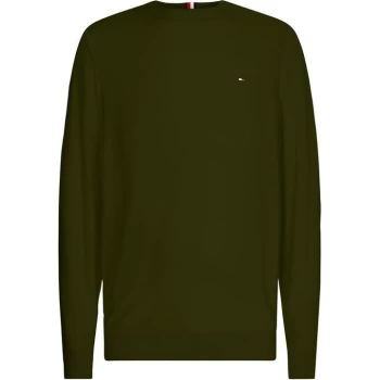 Image of Tommy Hilfiger Pima Cotton Crew Neck - Olivewood GYY