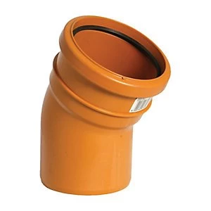 Image of FloPlast D164 Underground Drainage 30 Deg Bend Socket - Terracotta 110mm