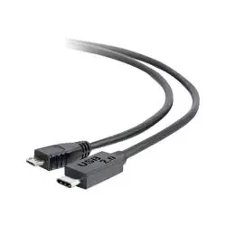 Image of C2G 2m USB 3.1 Gen 1 USB C to USB Micro B Cable - Black