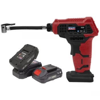 Image of Sealey CP20VAPKIT Cordless Air Pump Kit 20V - 2 Batteries