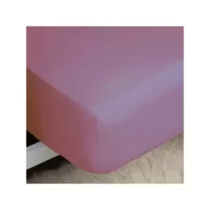 Image of Belledorm Easycare Polycotton Percale 200 Thread Count 11" Deep Fitted Sheet, Misty Rose, Super King