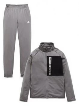 Image of Adidas Boys Tracksuit - Grey