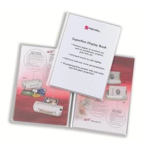 Image of Rexel Superfine A4 Display Book with Index Sheet Clear -10 x Pack of 20 Pockets