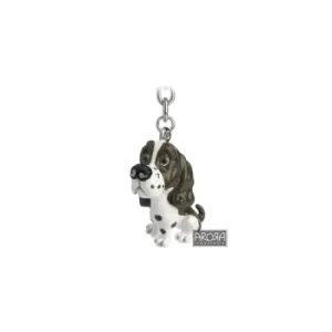 Image of Little Paws Key Ring Springer Spaniel Liver & White