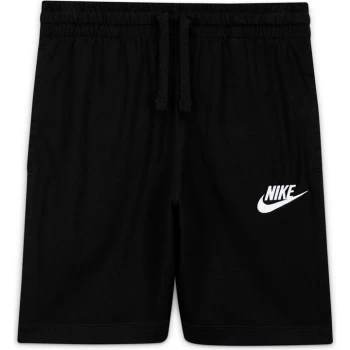 Image of Nike Sportswear Big Kids (Boys') Jersey Shorts - Black/White
