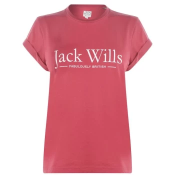 Image of Jack Wills Forstal Heritage T-Shirt - Berry