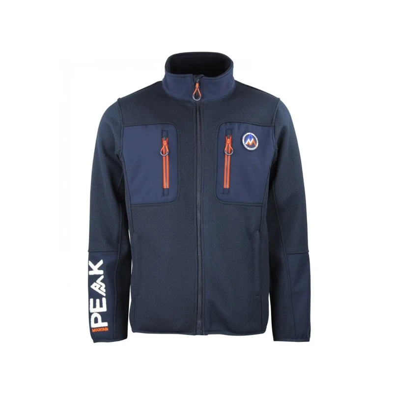 Image of Fleece with softshell panels Peak Mountain Candy Bleu Male S