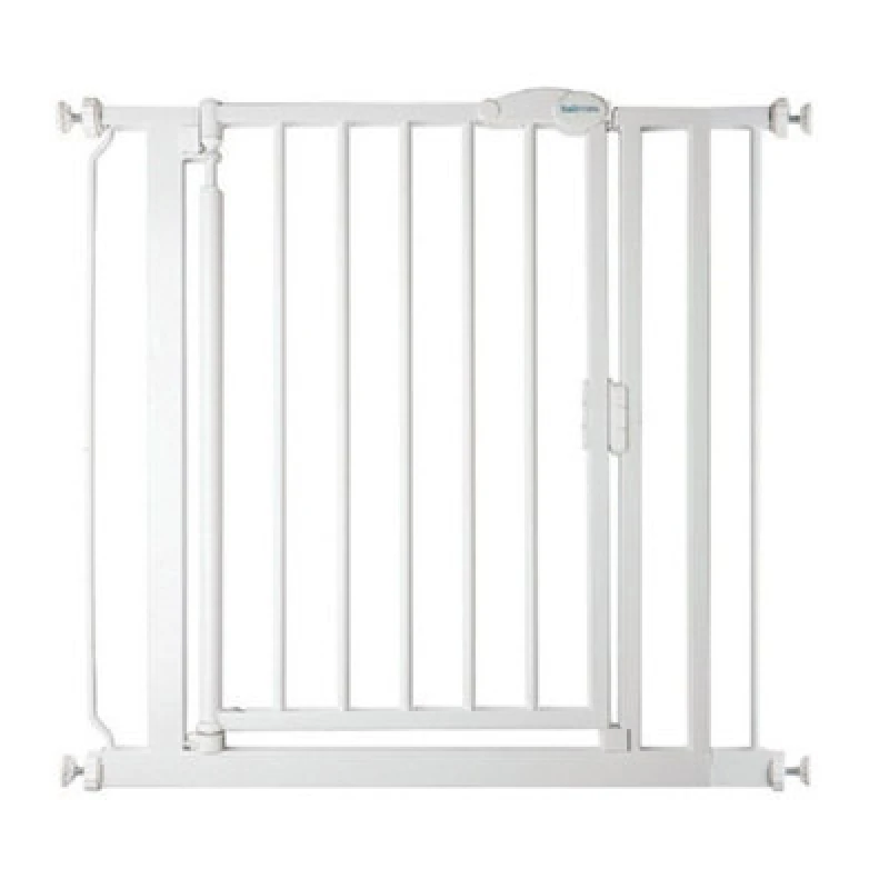Image of Safetots Pressure Fit Self Closing Stair Gate, 82.2Cm - 89.2Cm, White, Auto Closing Baby Gate, Safety Barrier